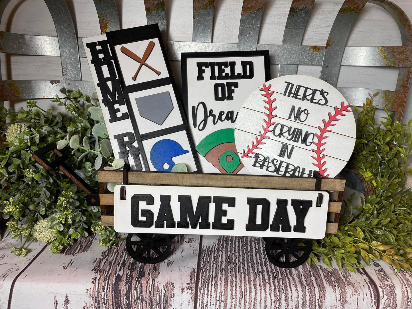 Game day - baseball wagon/shelf set