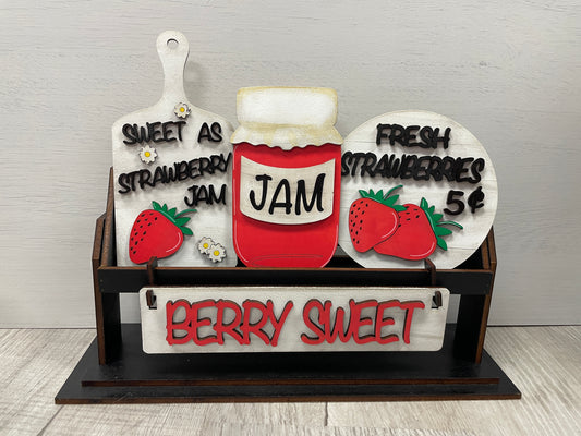 Berry sweet interchangeable wagon/shelf set
