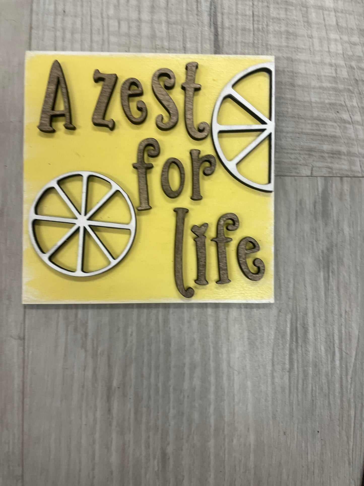 A zest for life square insert