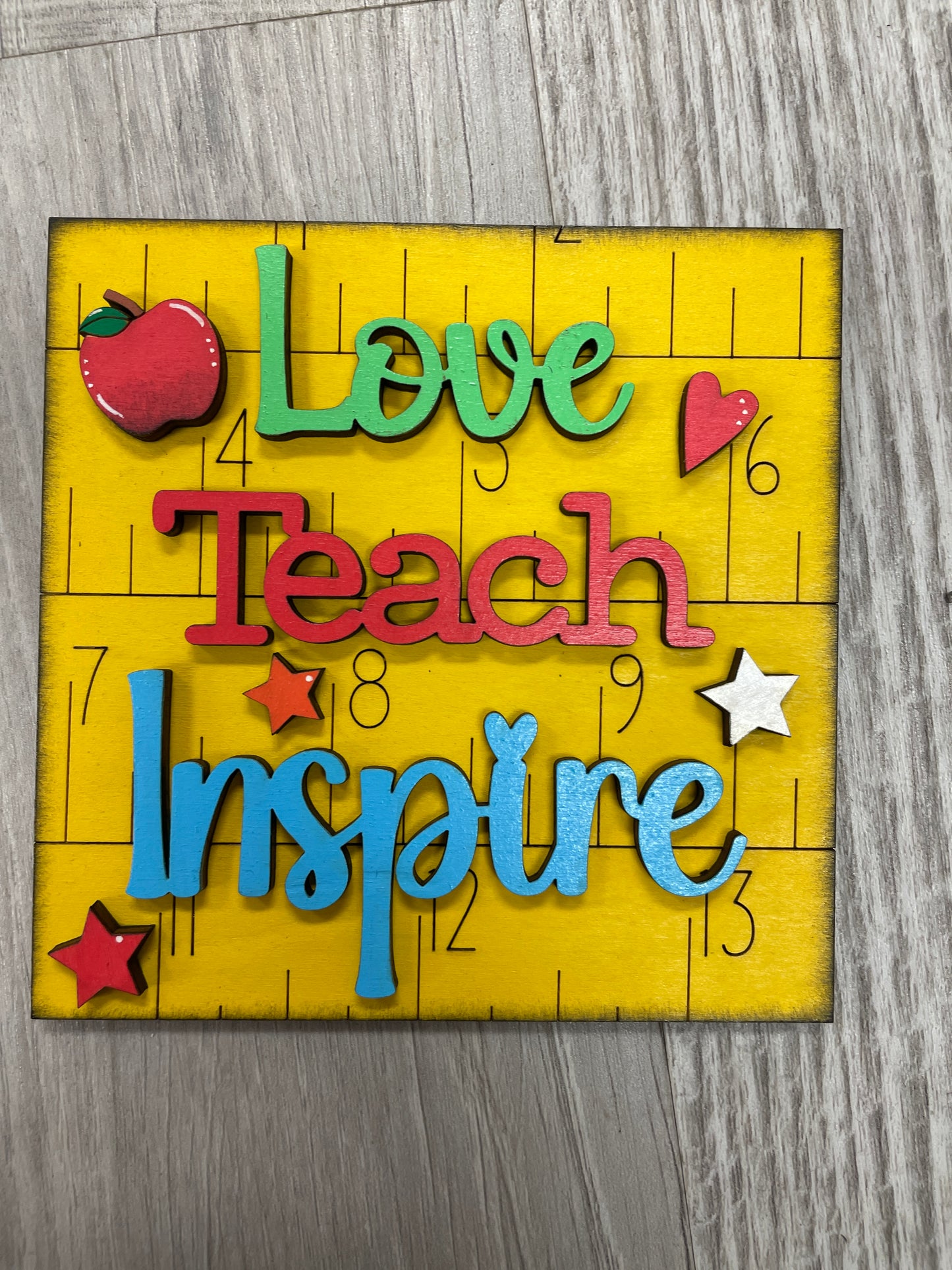 Teacher/school themed square inserts