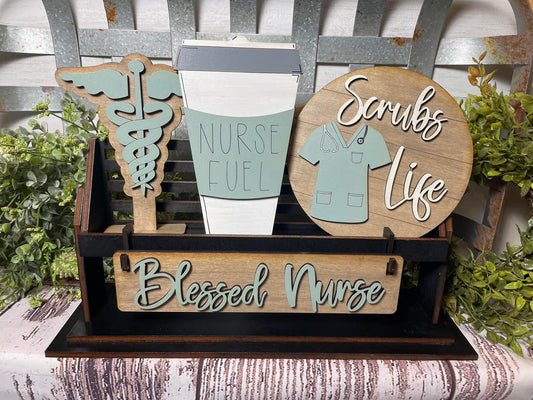 Blessed nurse wagon/shelf set