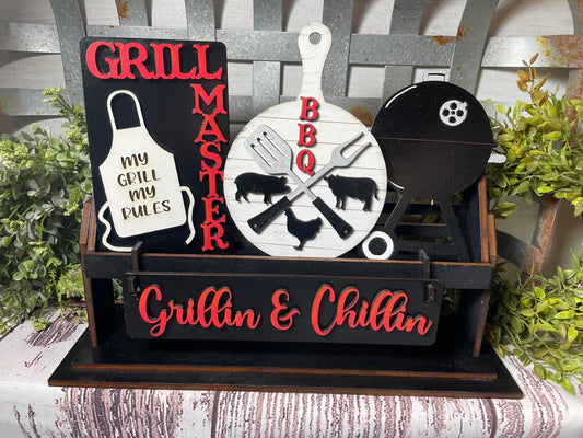 Grillin & chillin wagon/shelf set