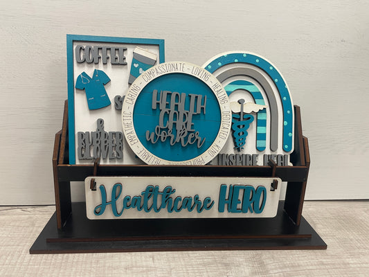 Healthcare hero interchangeable insert set for shelf/wagon