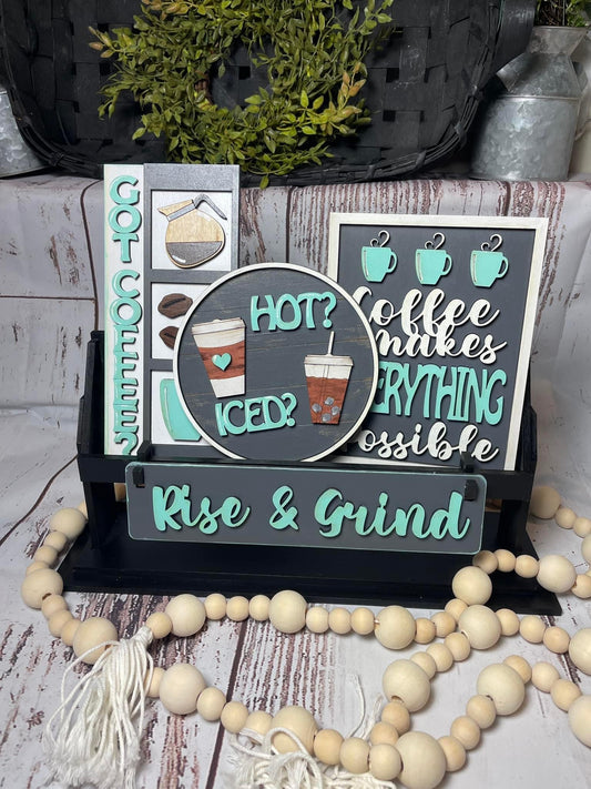 Coffee wagon/shelf set