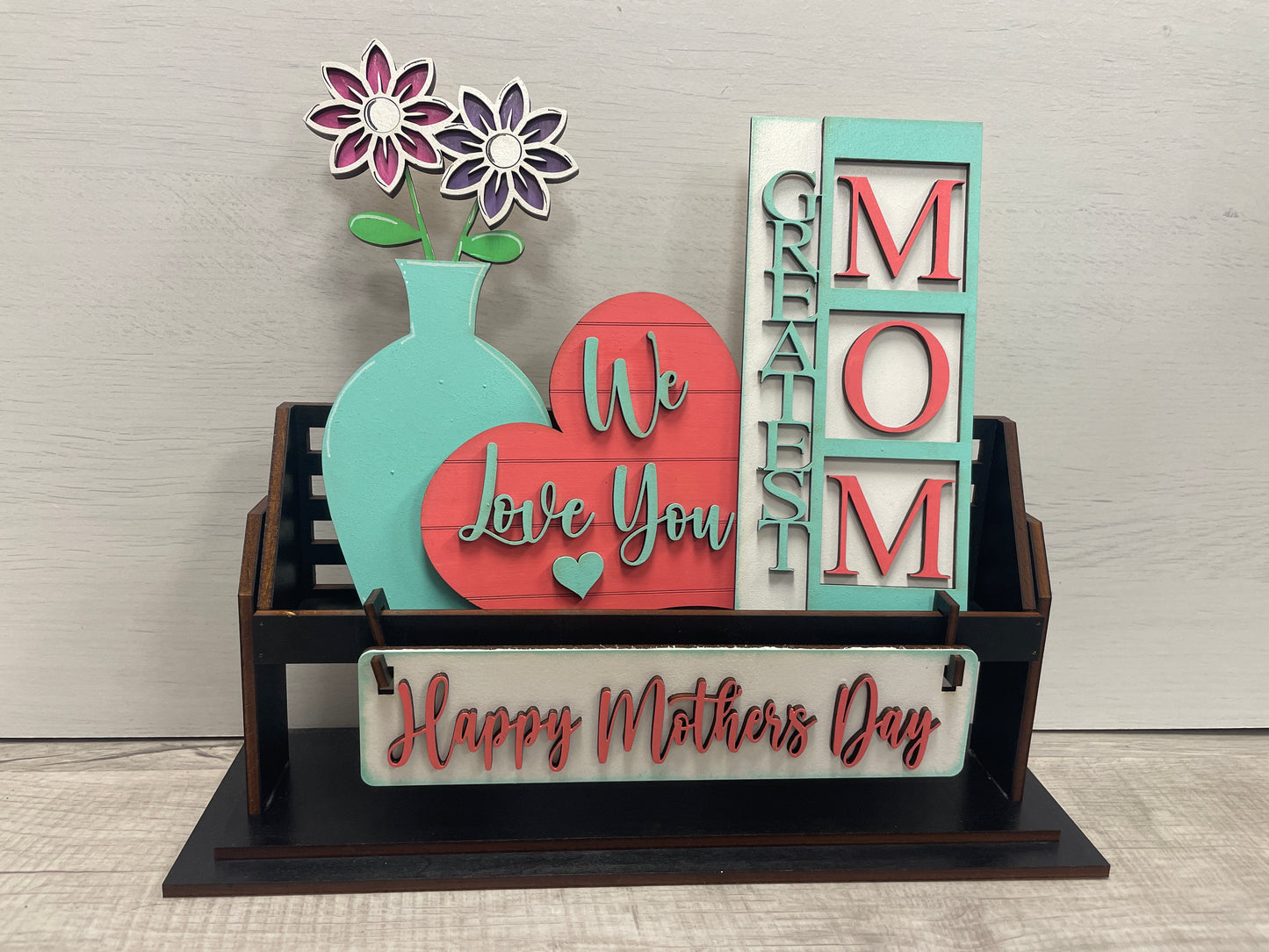 Happy Mother’s Day wagon/shelf set