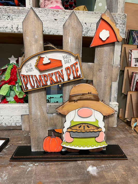 Pumpkin pie gnome interchangeable fence set