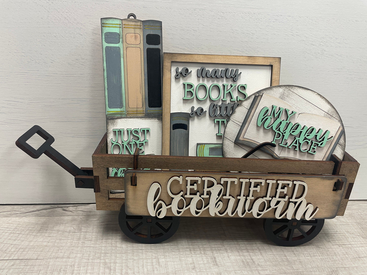 Certified bookworm interchangeable set for wagon/shelf